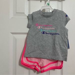 NEW Champion Pink & Grey Active Set size 18mo